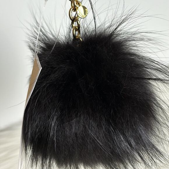 NWT Michael Kors Fur Pom Pom Bag Charm Ball Keychain Purse - Picture 1 of 3